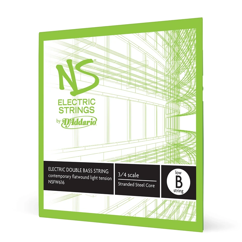 D'Addario NS Electric 3/4 Scale Medium Tension Single Low B String for Contemporary Bass
