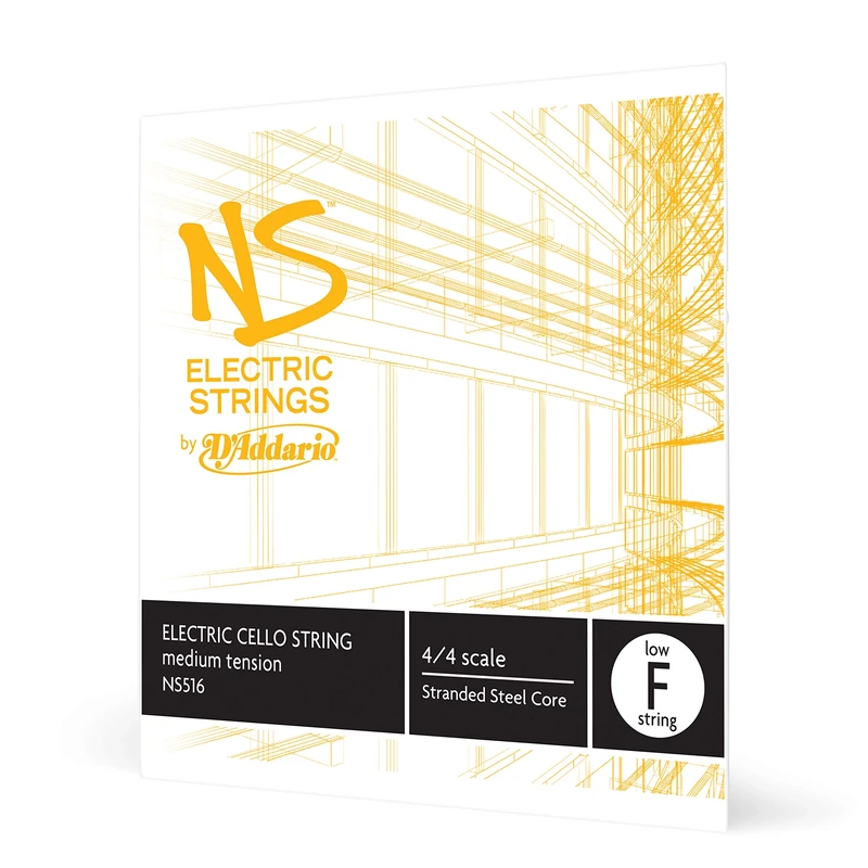 D'Addario NS Electric 4/4 Scale Medium Tension Single Low F String for Cello