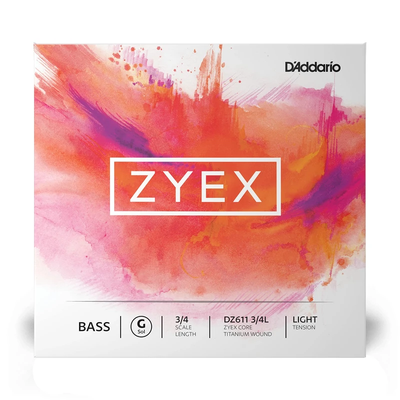 D'Addario DZ611 3/4L 3/4 Scale Light Tension Zyex Bass Single G String