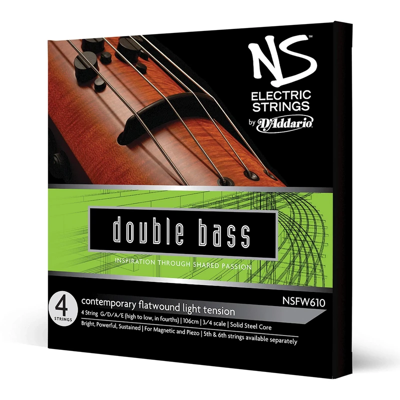 D'Addario NS Electric 3/4 Scale Medium Tension Contemporary Bass String Set