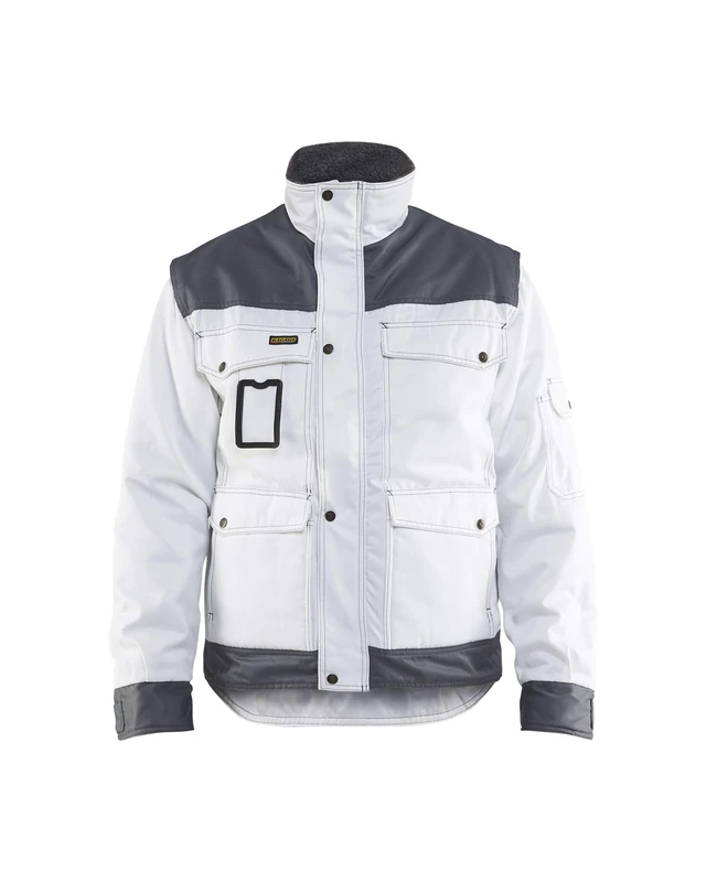 Blaklader Workwear Painters Lined Jacket White/Grey Size M
