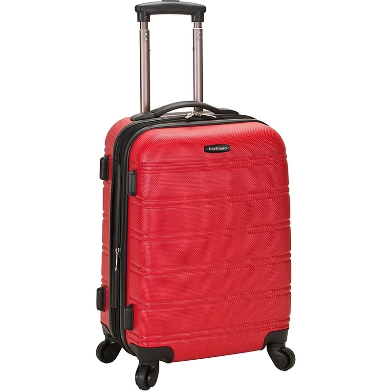 Rockland Melbourne Hardside Expandable Spinner Wheel Luggage, RED, 3 Piece (20"/24"/28"), Melbourne Hardside Expandable Spinner Wheel Luggage