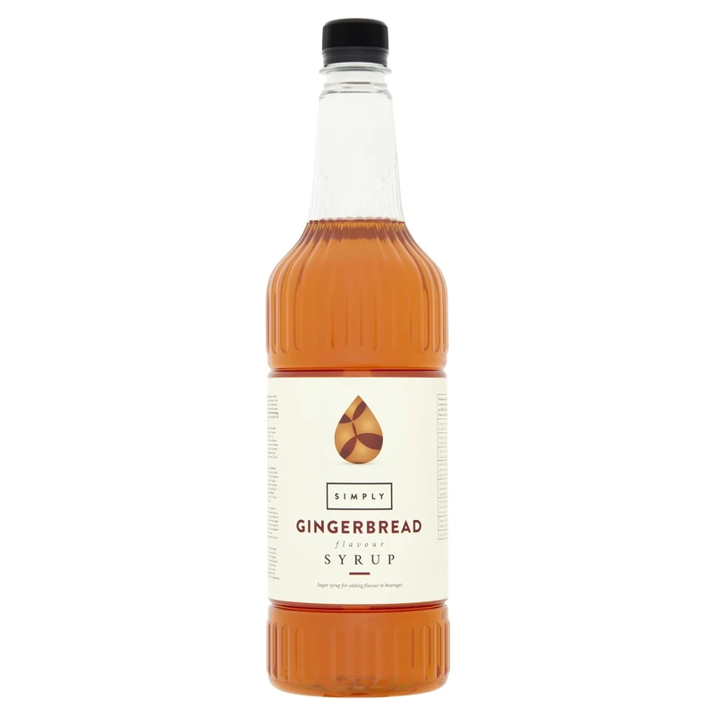 Simply Gingerbread Syrup, Vegan & Nut Free Flavoured Syrup for Coffee, Cocktails & Baking (1 Litre)
