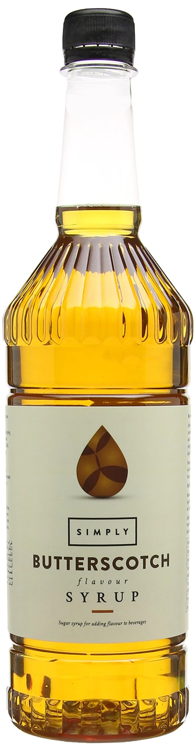 Simply Butterscotch Syrup, Vegan & Nut Free Flavoured Syrup for Coffee, Cocktails & Baking (1 Litre)