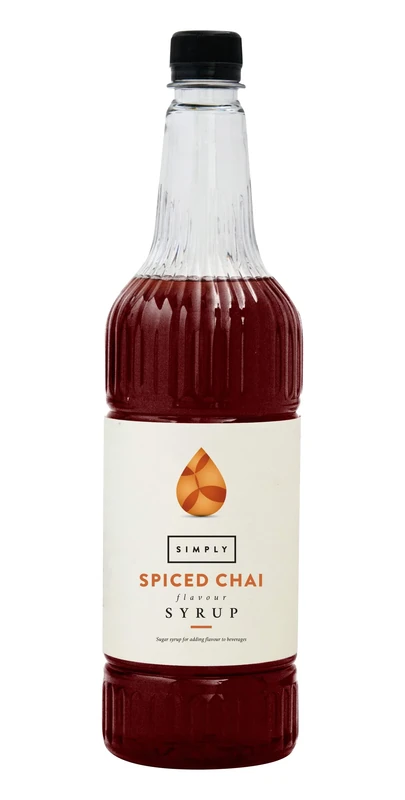 Simply Spiced Chai Syrup, Vegan & Nut Free Flavoured Syrup for Coffee, Cocktails & Baking (1 Litre)