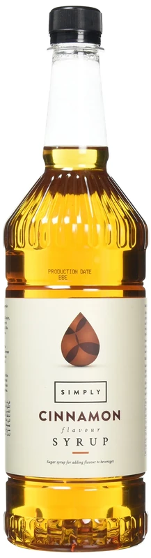 Simply Cinnamon Syrup, Vegan & Nut Free Flavoured Syrup for Coffee, Cocktails & Baking (1 Litre)