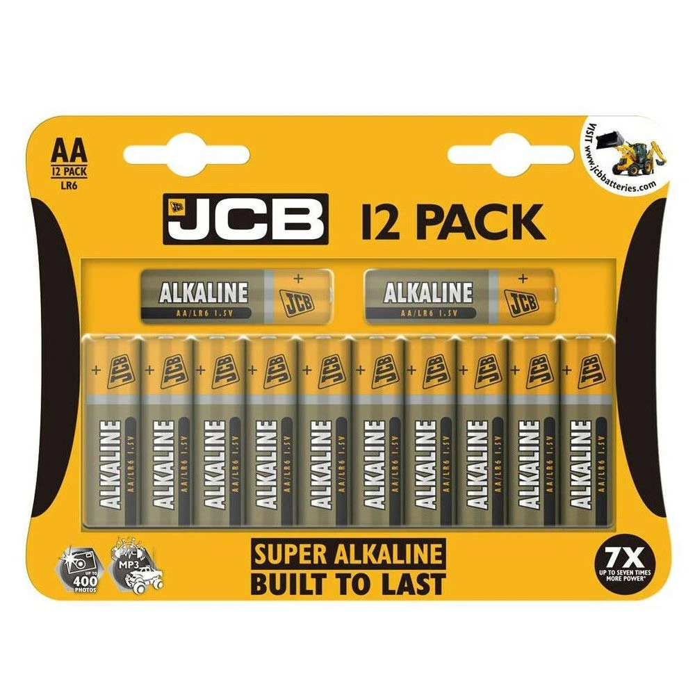 S5334 JCB AA Super Alkaline Batteries - Pack of 12