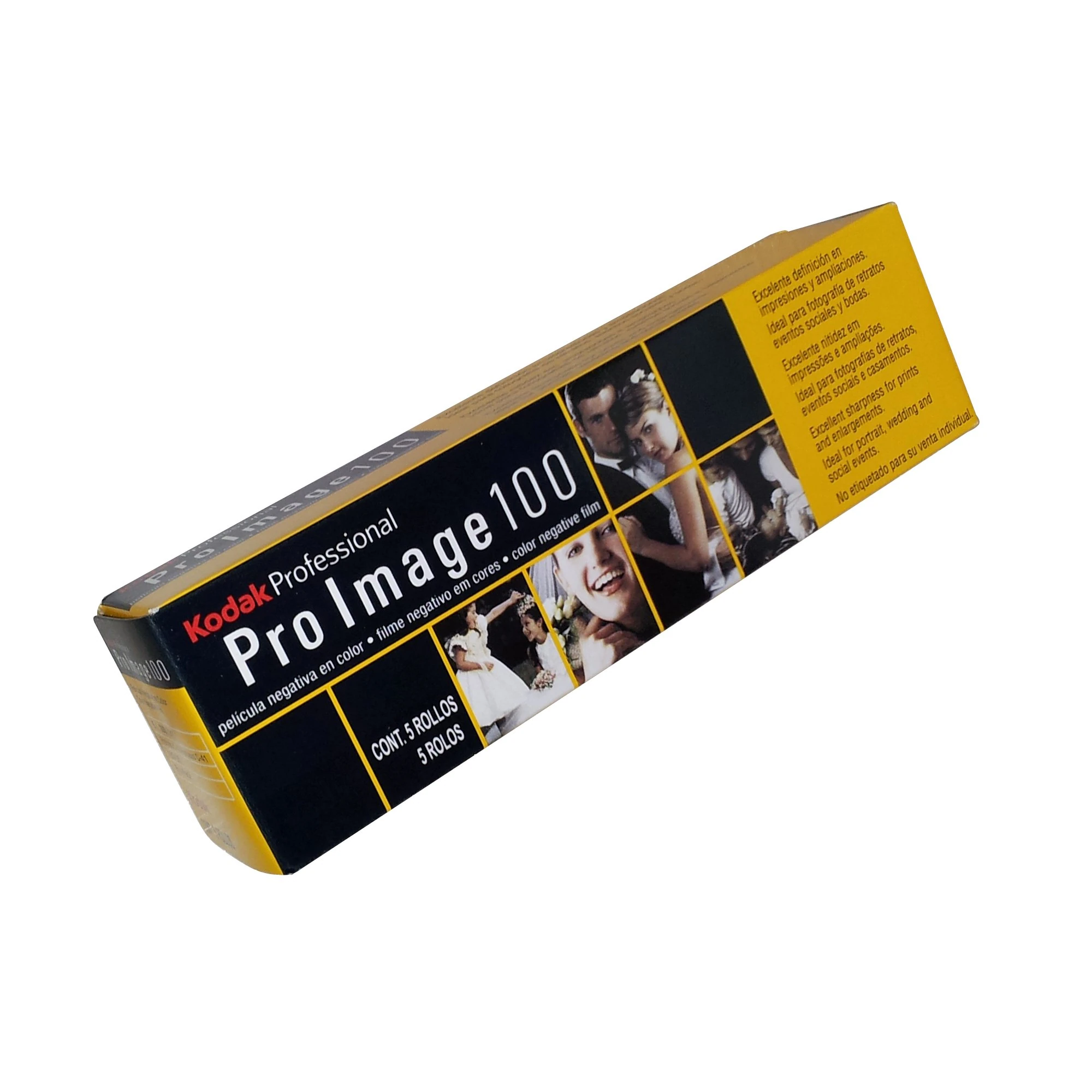 KODAK 603 4466 Pro Image 100 Professional ISO 160, 35mm, 36 Exposures, Color Negative Film (5 Roll perPack),Yellow
