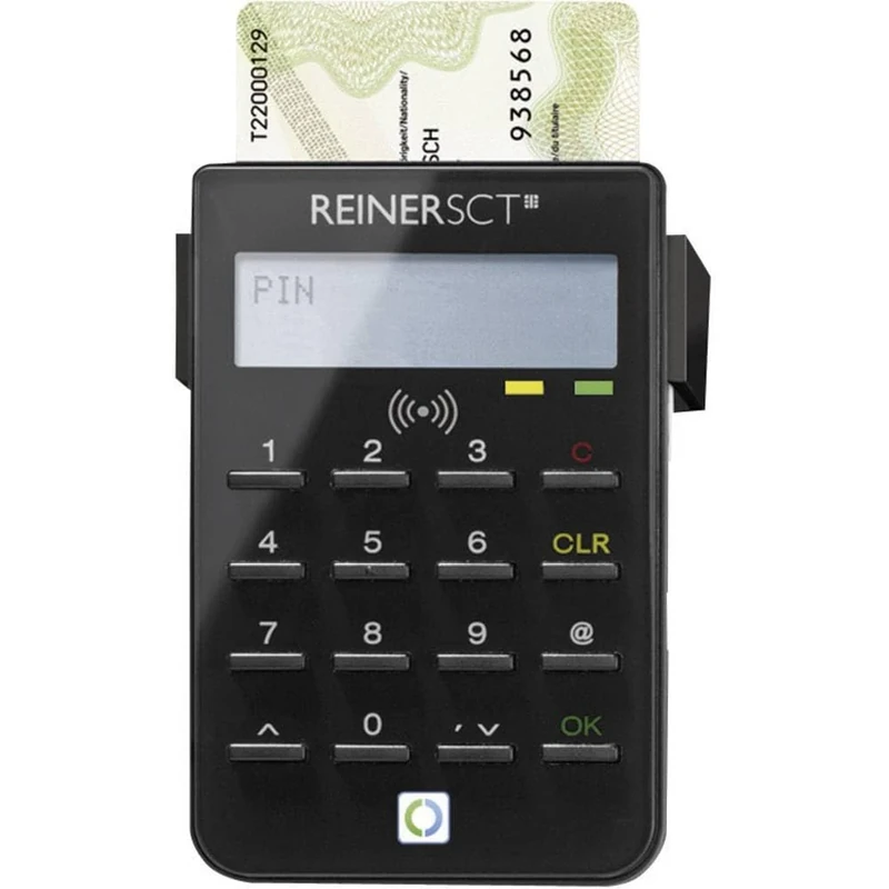 REINER SCT cyberJack RFID standard, smart card reader for RFID smart cards, card reader for ID card and online banking, card reader and TAN generator, eID reader - Image 1