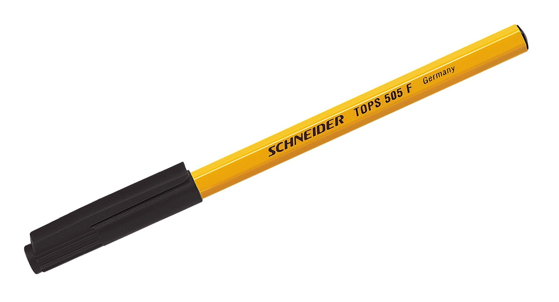 Schneider Tops 505 Writing Instruments Ballpoint Pen Cap Model F Black Barrel Colour Yellow