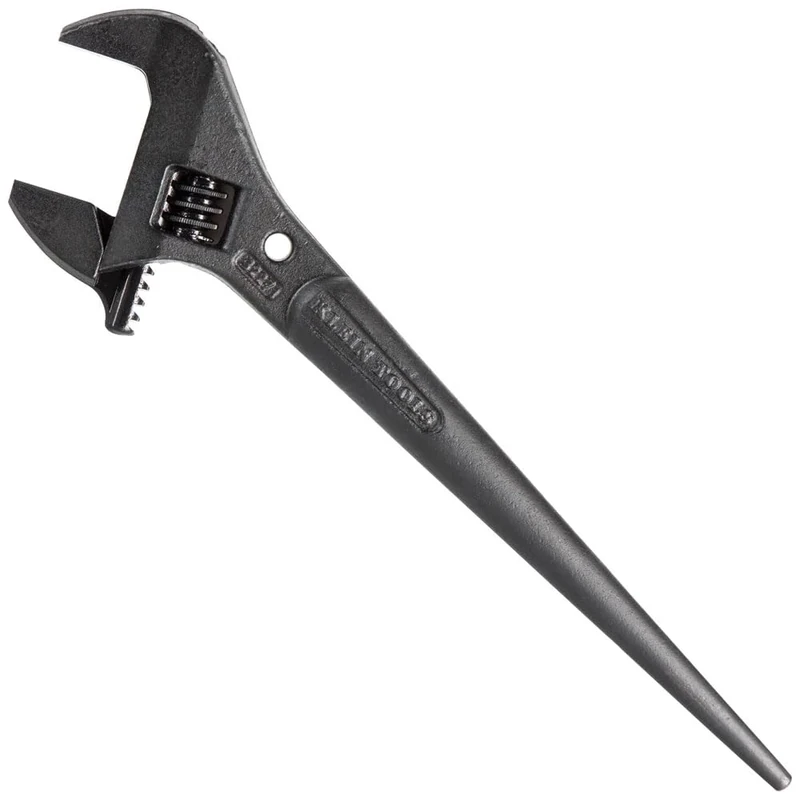 Adjustable Wrench, 10-Inch Spud Wrench for Up to 1-5/16-Inch Nuts and Bolts, with Tether Hole KLEIN TOOLS 3227