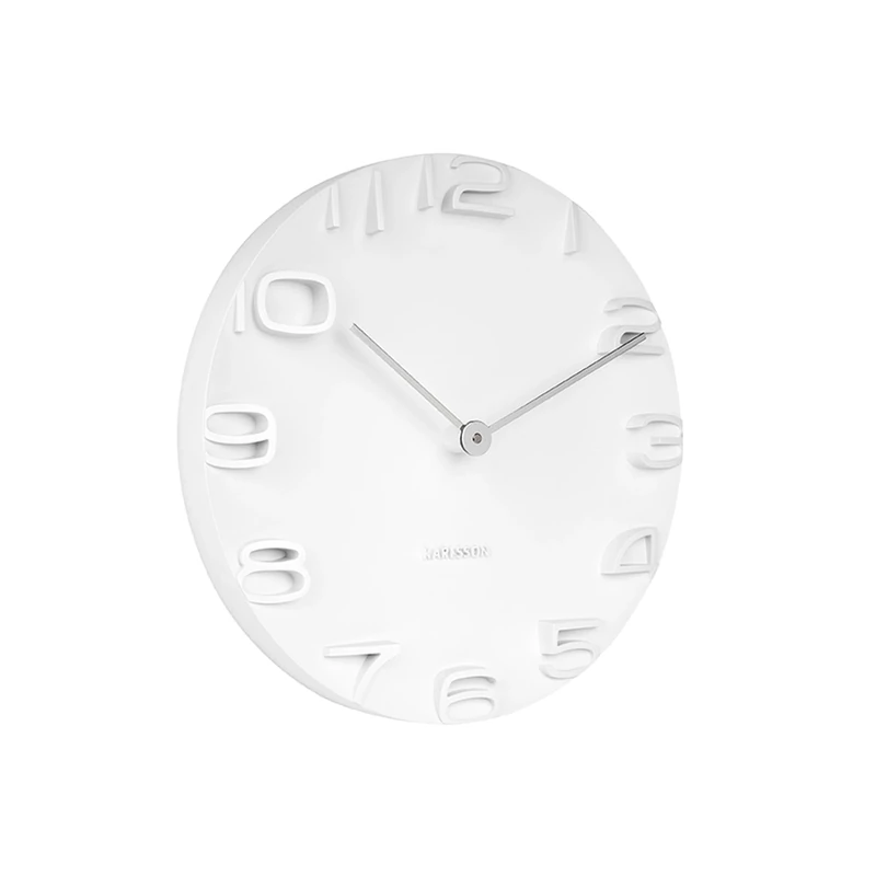Karlsson Wall Clock On The Edge White W. Chrome Hands, KA5311WH