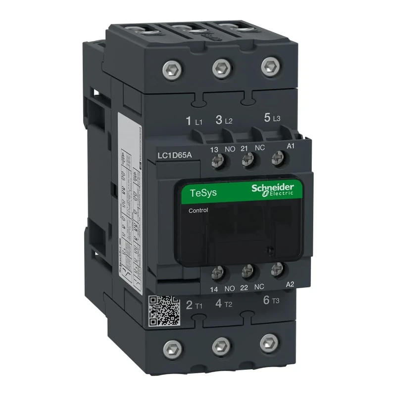 Schneider Electric TeSys Deca contactor,3P(3NO),AC-3/AC-3e,=440V 65A,120V AC 60Hz coil,LC1D65AG7