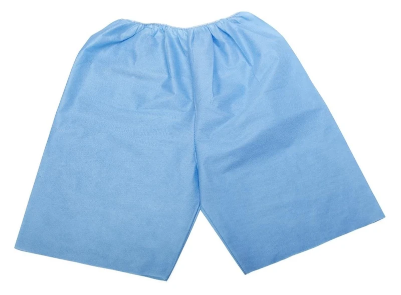 Medline NON27209L Disposable Exam Shorts, Large, Blue (Pack of 30) - Image 1