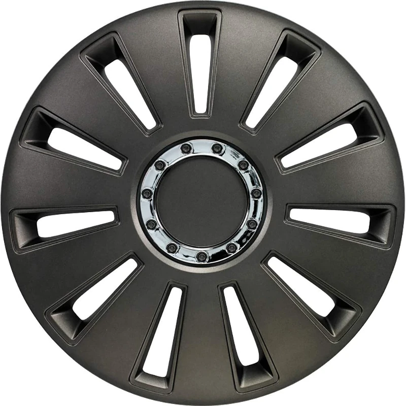AutoStyle Set wheel covers Silverstone Pro 15-inch gun-metal + chrome ring