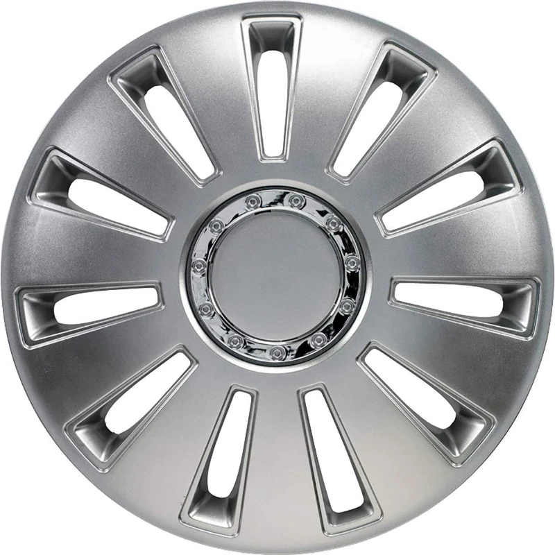 AutoStyle Set of 4 wheel covers Silverstone Pro 14-inch silver + chrome ring