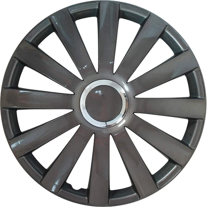 AutoStyle Set wheel covers Spyder 16-inch gun-metal + chrome ring