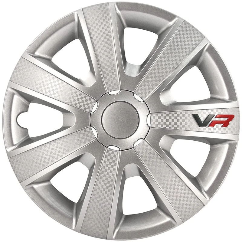 AutoStyle Set wheel covers VR 15-inch silver/carbon-look/logo