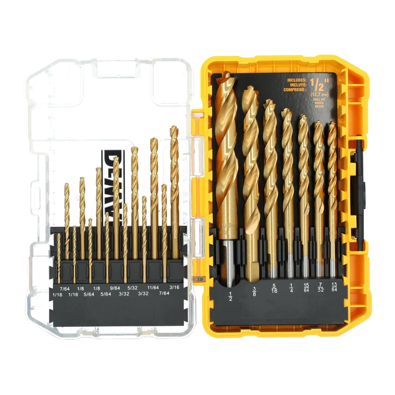 DEWALT DW1361 Titanium Nitride Coated 21-Piece Drill Bit Set