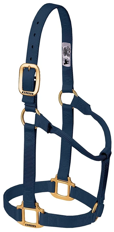 Weaver Leather Nylon Adjustable Breakaway Horse Halter, Large, Navy
