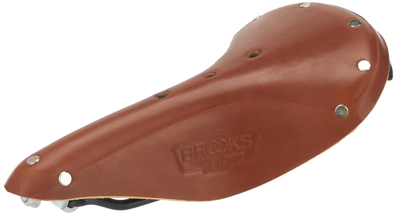 Brooks Saddles B17 Narrow Bike Saddle, Honey/Black Steel - Image 1