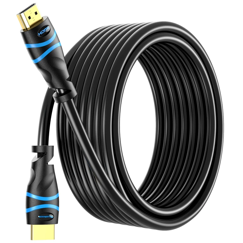 BlueRigger 4K HDMI Cable 15M (4K 30Hz, HDR10, in-Wall CL3 Rated, High Speed, HDCP2.3, eARC) - Long HDMI Cable Compatible with Home Theatre, HDTV, Gaming Consoles, Streaming Devices