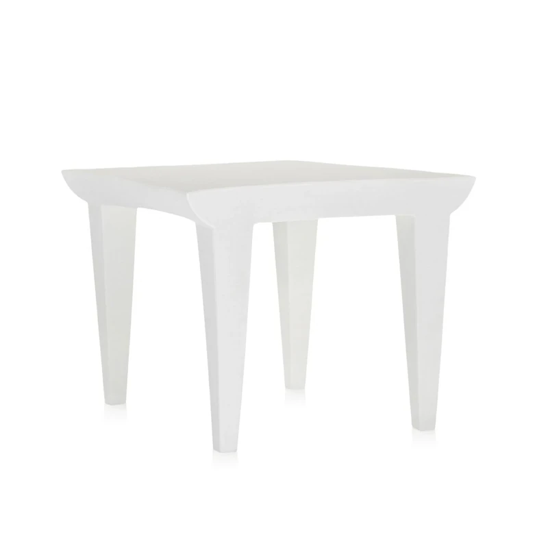 Kartell Bubble Club Opaque 608060 Side Table 51.5 x 41.5 x 51.5 cm Coloured Polyethylene, Zinc White