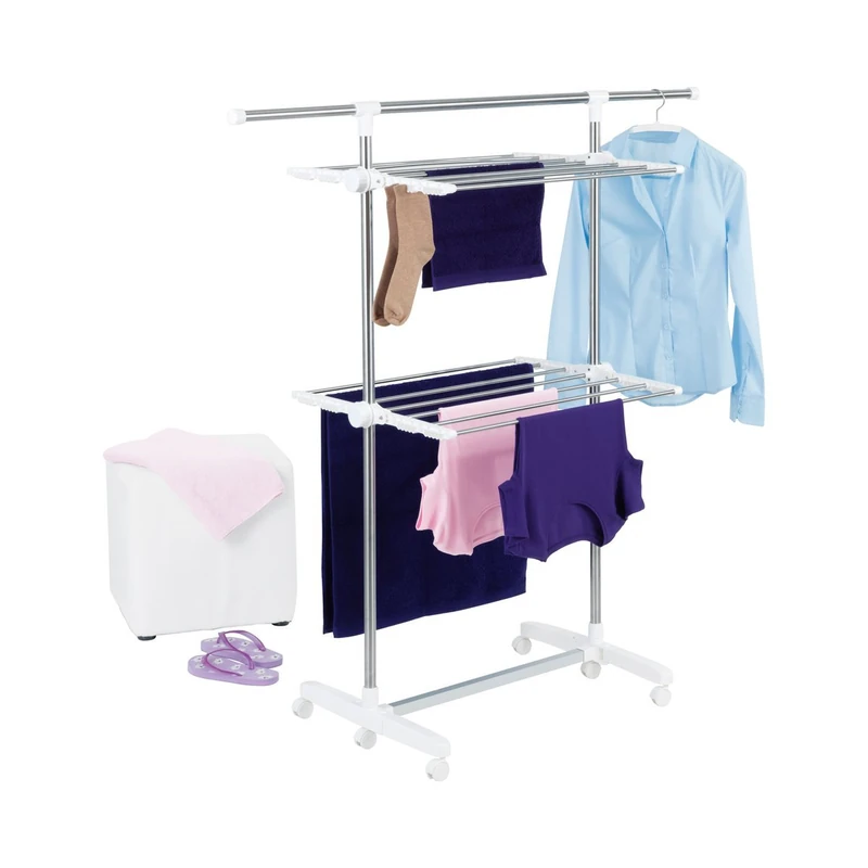 EASYmaxx 2in1 Space-Saving Laundry Rack