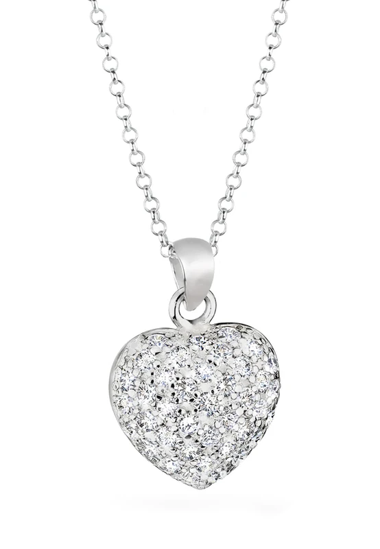 Elli Women's Silver Xilion Cut Necklace with Pendant of Length 90 cm