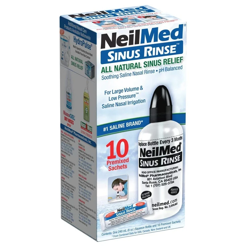 NeilMed Sinus Rinse Adult Bottle Kit - 8 OZ Nasal Irrigation - Image 1
