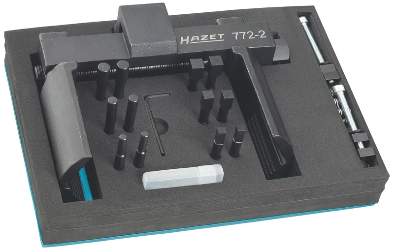 HAZET 772-2/16 20 mm Square Hollow Universal Axle and Slotted Nut Wrench Set - Multi-Colour