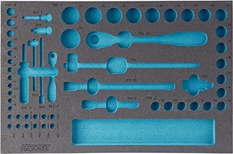 HAZET 163-118L 2-Component Soft Foam Insert - Multi-Colour