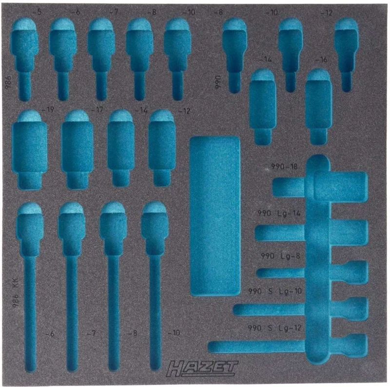 HAZET 163-119L 2-Component Soft Foam Insert - Multi-Colour