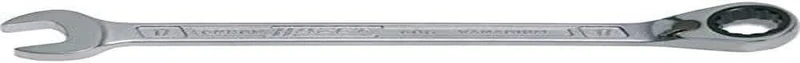 HAZET 606-27 359.2 mm 12-Point Traction Profile Ratcheting Combination Wrench - Chrome-Plated