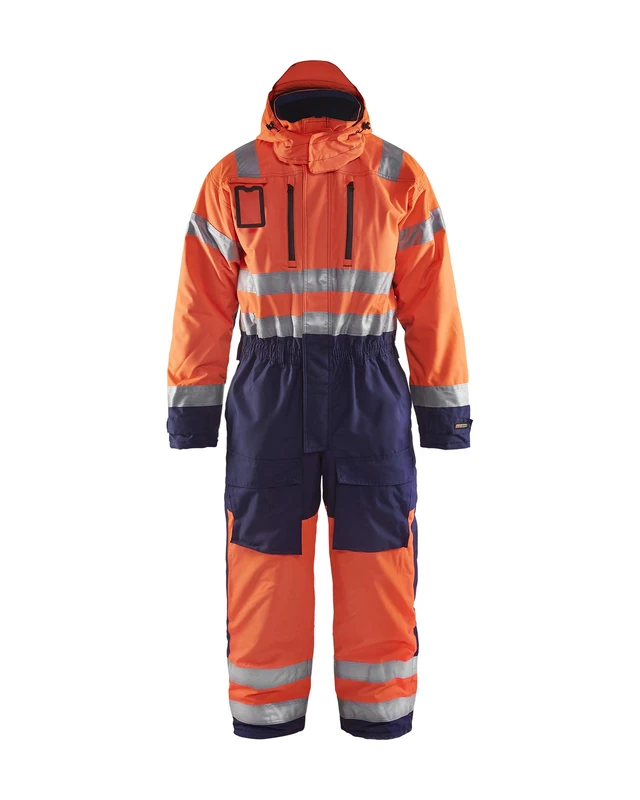 Blakläder High-Vis 676319775389C48 Winter Overalls Class 3, C48, Orange/Navy Blue