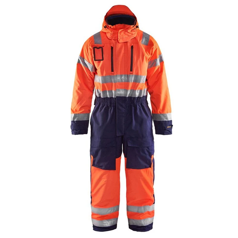 Blakläder High-Vis 676319775389C50 Winter Overall, Class 3, C50, 1 Piece, Orange/Navy Blue