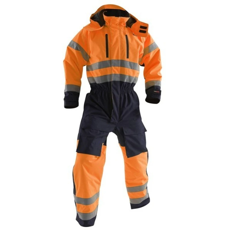 Blakläder High-Vis 676319775389C52 Winter Overalls Class 3, C52, Orange/Navy Blue