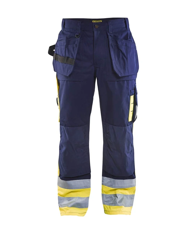 Blakläder 152918608933C62 Size C62 Cl.1 "High Vis" Trousers - Navy Blue/Yellow