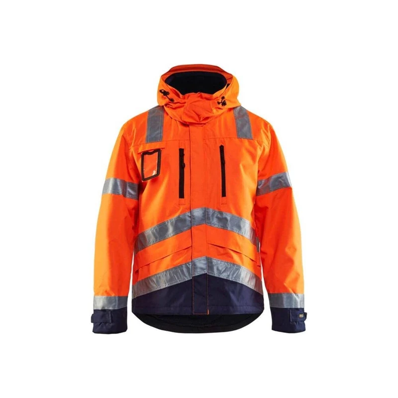 Blakläder 4837197753894XL Size 4X-Large Cl.3 "High Vis" Jacket - Orange/Navy Blue