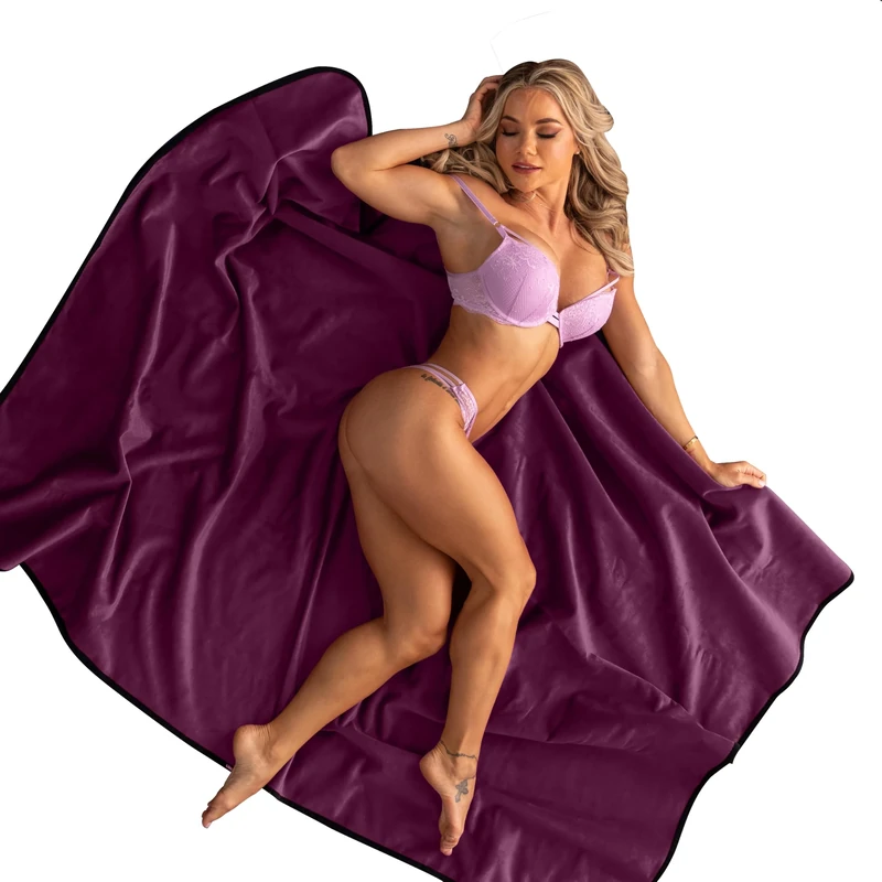 Liberator Fascinator Throw Plum, One Size