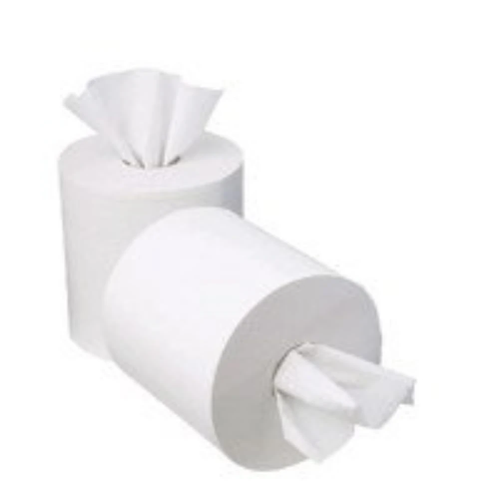 2Work 1-Ply Mini Centrefeed Roll 120M 70mm Core White (Pack of 12) KF03784