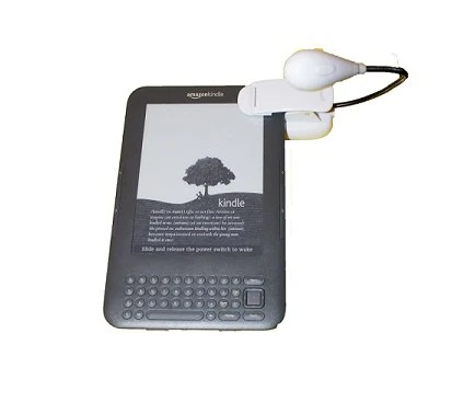 White LED Clip-On Reading Light for Kindle 3G Wireless Reading Device - 12 Month Warranty