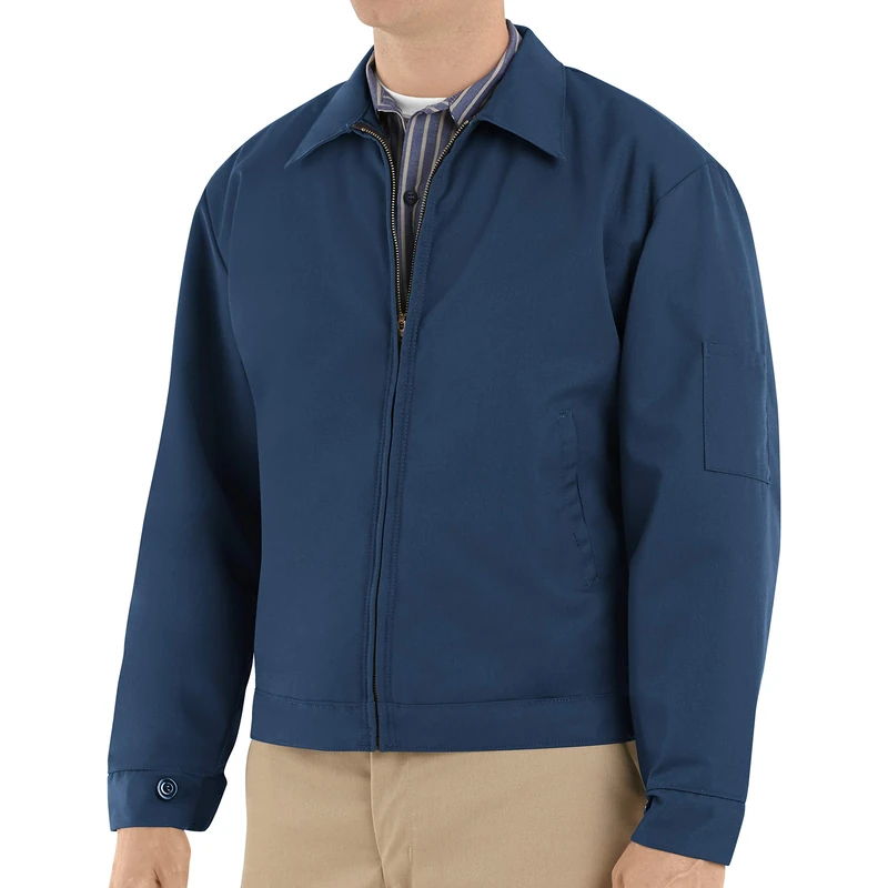 Red Kap Men's Slash Pocket Quilt-Lined Jacket, Navy, M