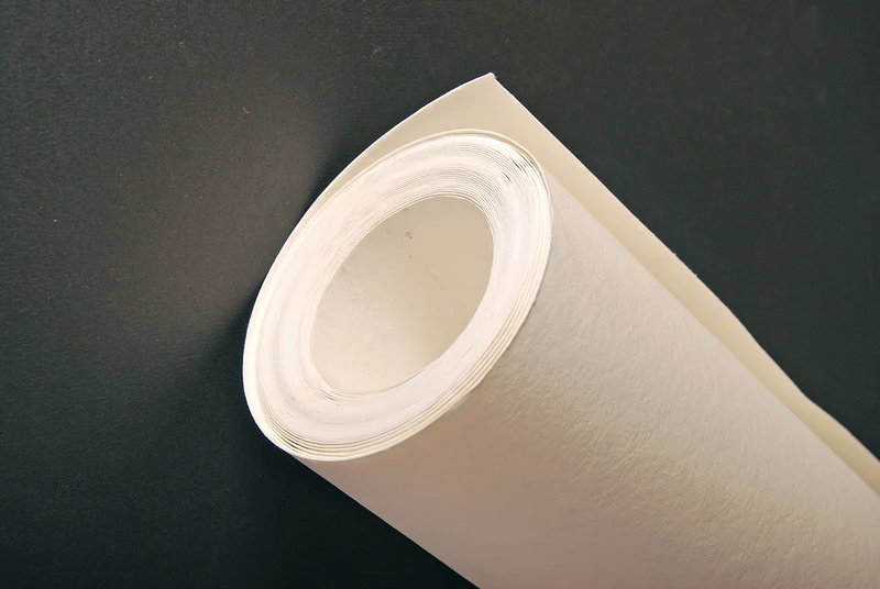 Clairefontaine - Ref 96721C - White Grained Drawing Paper Roll (Single Roll) - 1.96 x 10m Sized, 180gsm Paper, White & Grained Drawing Paper, Acid Free, pH Neutral