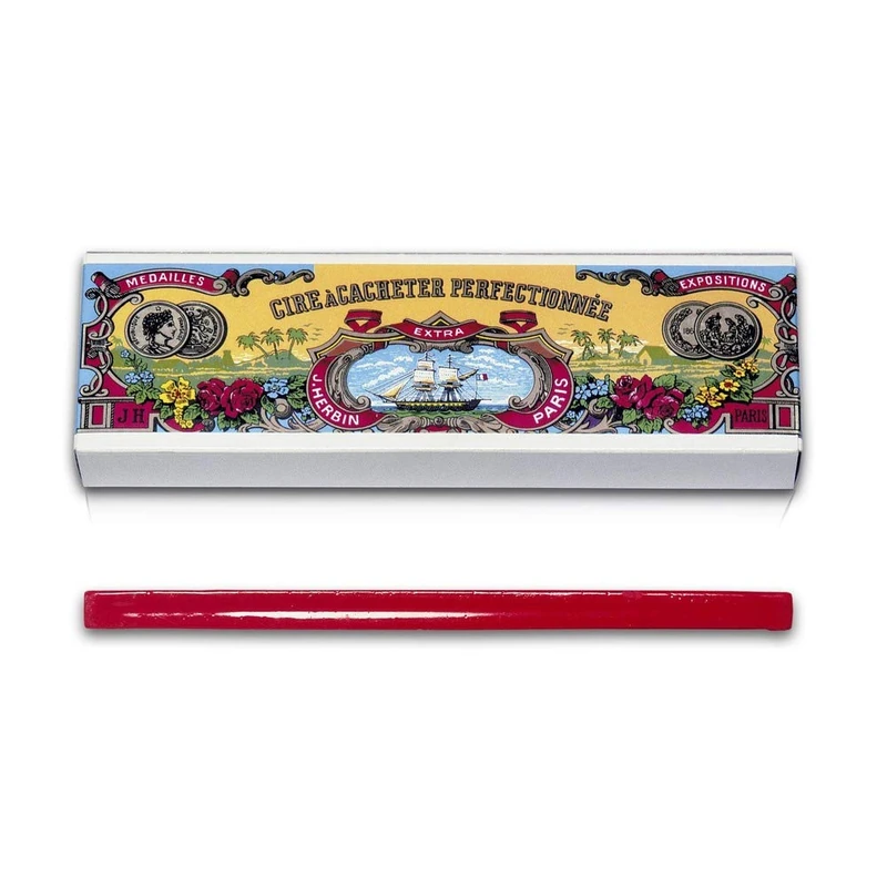 Herbin Regular Sealing Wax - Cherry, 10 Sticks Pack - Image 1