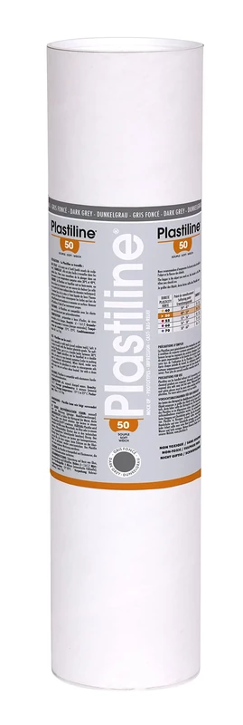 Plastiline 5750T - Plastiline tube - Modelling Paste, High Precision - Sculpting, Moulding - Hardness 50 (soft) - 5 kg - Dark Grey shade. Made in France