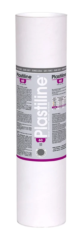 Plastiline 5760T - Plastiline tube - Modelling Paste, High Precision - Sculpting, Moulding - Hardness 60 (hard) - 5 kg - Dark grey shade. Made in France