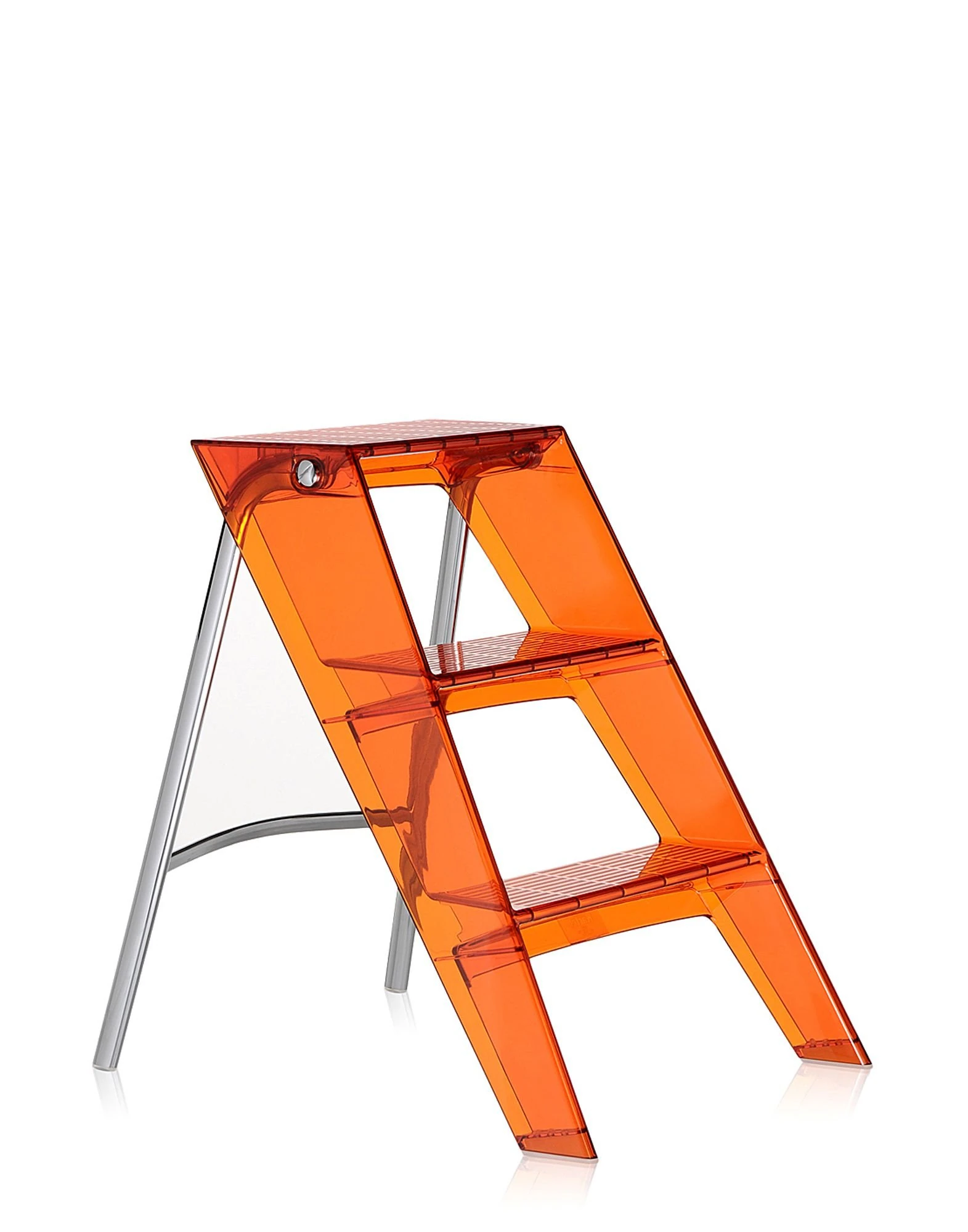 Kartell Upper 703071 Folding Stepladder Orange Red