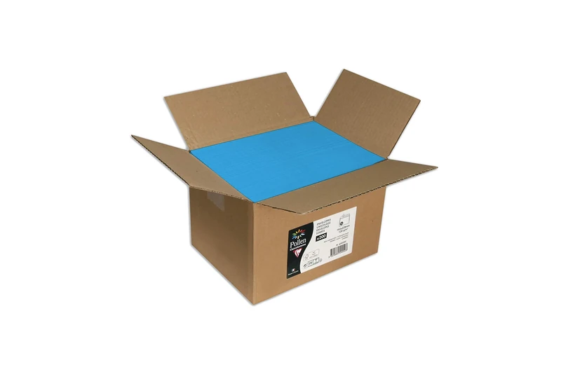 Clairefontaine 55552C Carton of 200 Gummed Envelopes C5 (16,2x22,9cm) 120g/m² Intensive Blue Invitation Event Correspondence Range Pollen Premium Smooth Paper