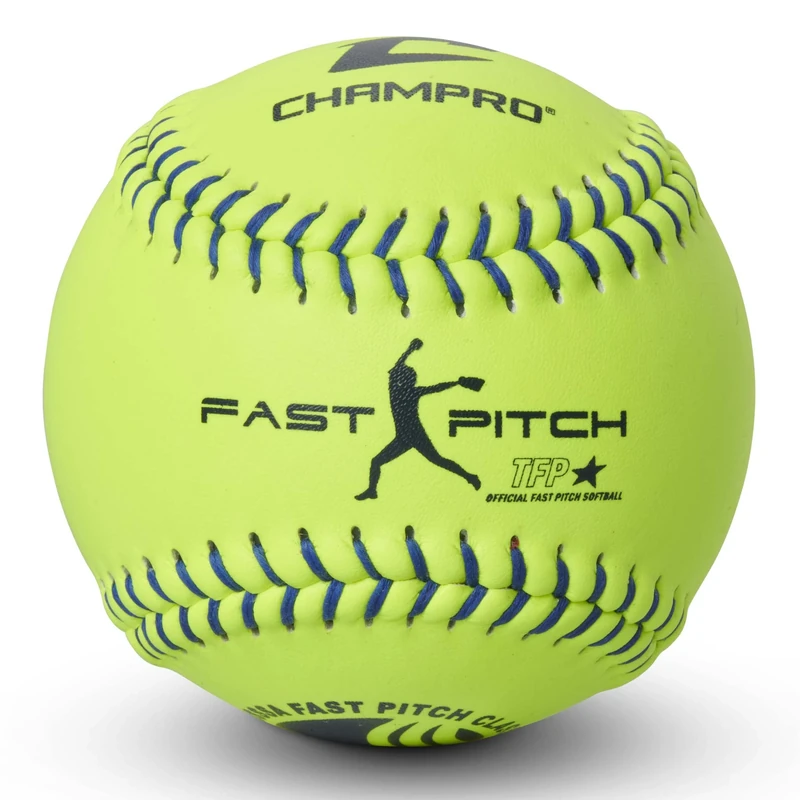 Champro Leather USSSA Fast Pitch Ball (Optic Yellow, 12-Inch)